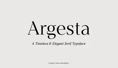 Argesta Font Family Argesta Font Family