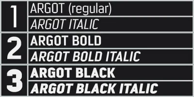 Argot Complete Family Font