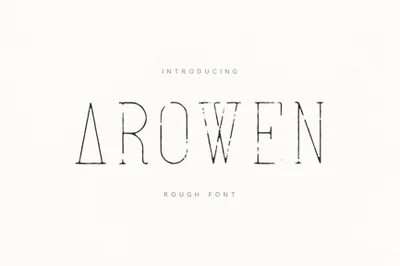 Arowen Rough Vintage Serif Font