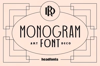 Art Deco Monogram Font Free Download