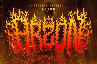 ARZON FIRE – Death Metal Fire Font
