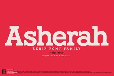 Asherah - Serif font family