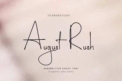 August Rush Script Font