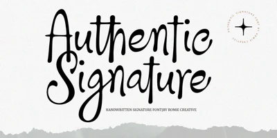 Authentic Signature Font