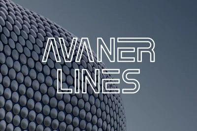 Avaner lines sans serif font