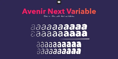 Avenir Next Variable Font