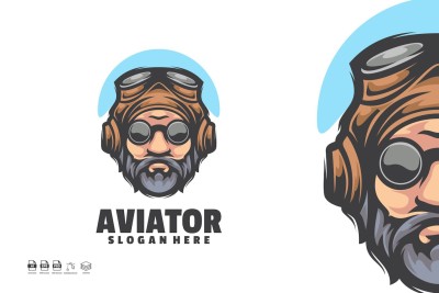 Aviator Mascot Logo Design