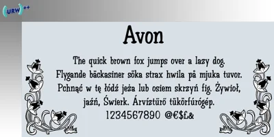 Avon Font