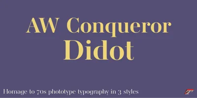 AW Conqueror Std Didot Font
