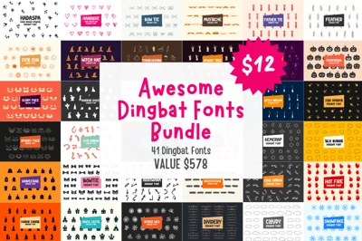 Awesome Dingbat Fonts Bundle