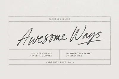 Awesome Ways - Ligature Script Free Download