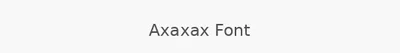 Axaxax Font