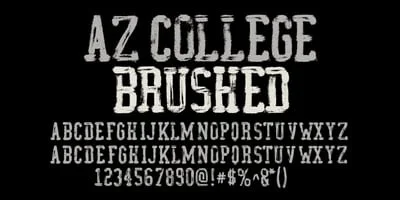 AZ College Brushed Font