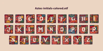Aztec Initials Font