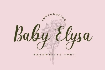Baby Elysa Wedding Wedding Font Font
