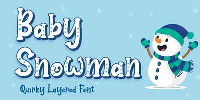 Baby Snowman Font