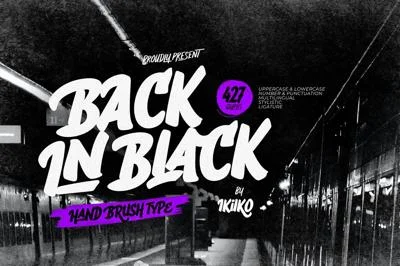 Back In Black - Hand Brush Type Font