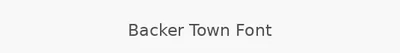 Backer Town Font