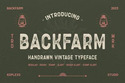 Backfarm - Handrawn Vintage Typeface Free Download