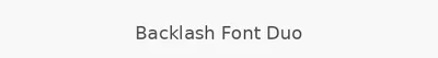 Backlash Font Duo