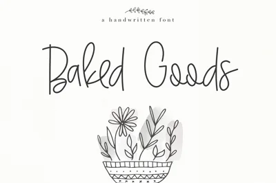 Baked Goods - Handwritten Font