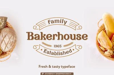 Bakerhouse vintage font + bonus