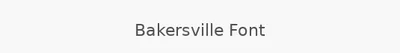 Bakersville Font