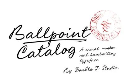 Ballpoint Catalog Font