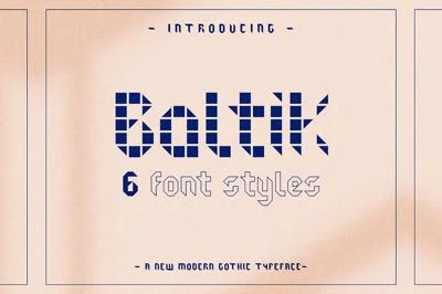 Baltik typeface - six fonts included