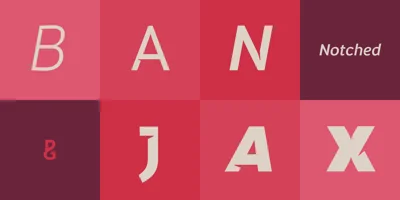 Banjax Notched Font