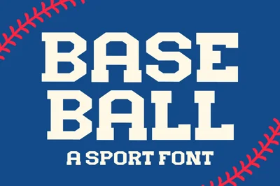 Baseball is a cool sport font