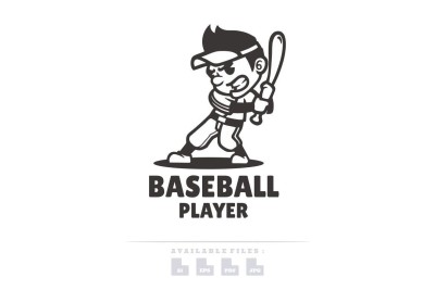 Baseball Player Logo