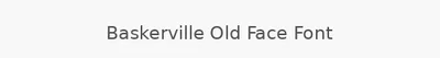 Baskerville Old Face Font