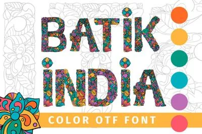Batik India Color Font