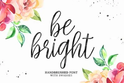 Be Bright + Swashes Font