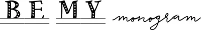 Be My Monogram Font
