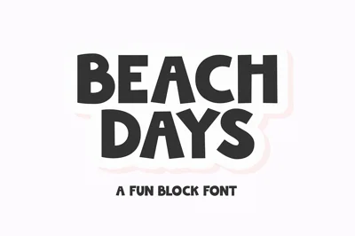 Beach Days | Bold Block Font