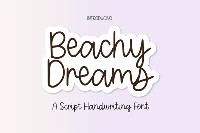 BEACHY DREAMS Cursive Handwriting Font