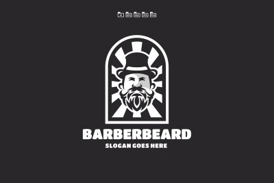 Beard Barber Premium Logo Template