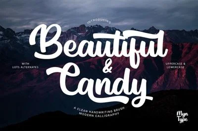 Beautiful Candy - Modern Calligraphy Font
