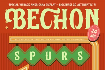 Bechon Spurs Special Vintage Americana Display
