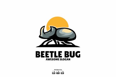 Beetle Illustration Logo