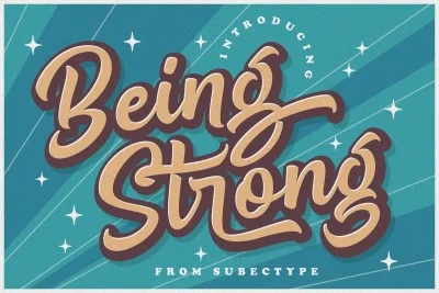 Being Strong Layered Font