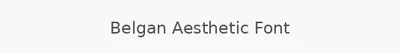 Belgan Aesthetic Font