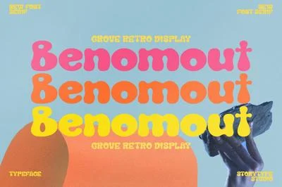 Benomout Grove Retro Display Font