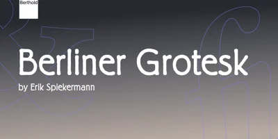 Berliner Grotesk Font