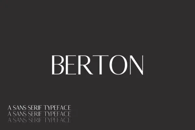 Berton Sans Serif 3 Font Family Pack