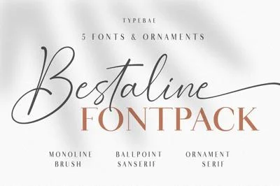 Bestaline - 5 Fonts & Ornaments