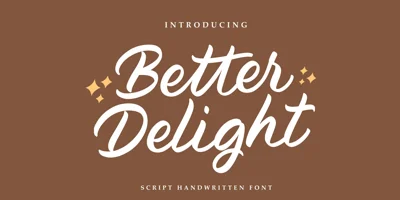 Better Delight Font