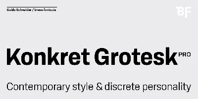 BF Konkret Grotesk Pro Font